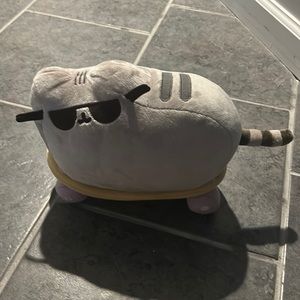 Pusheen the cat on a skateboard plush